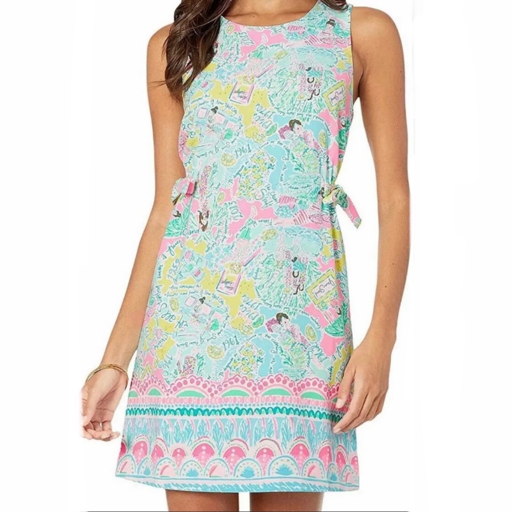 ๐HP๐New! Lilly Pulitzer Marli Stretch Shift Dress In Pop Up Womenโs Size 8๐๐ - Picture 7 of 12